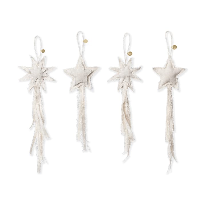 Vela Star Ornaments joulukuusenkoriste 4 osaa - Natural - Ferm LIVING