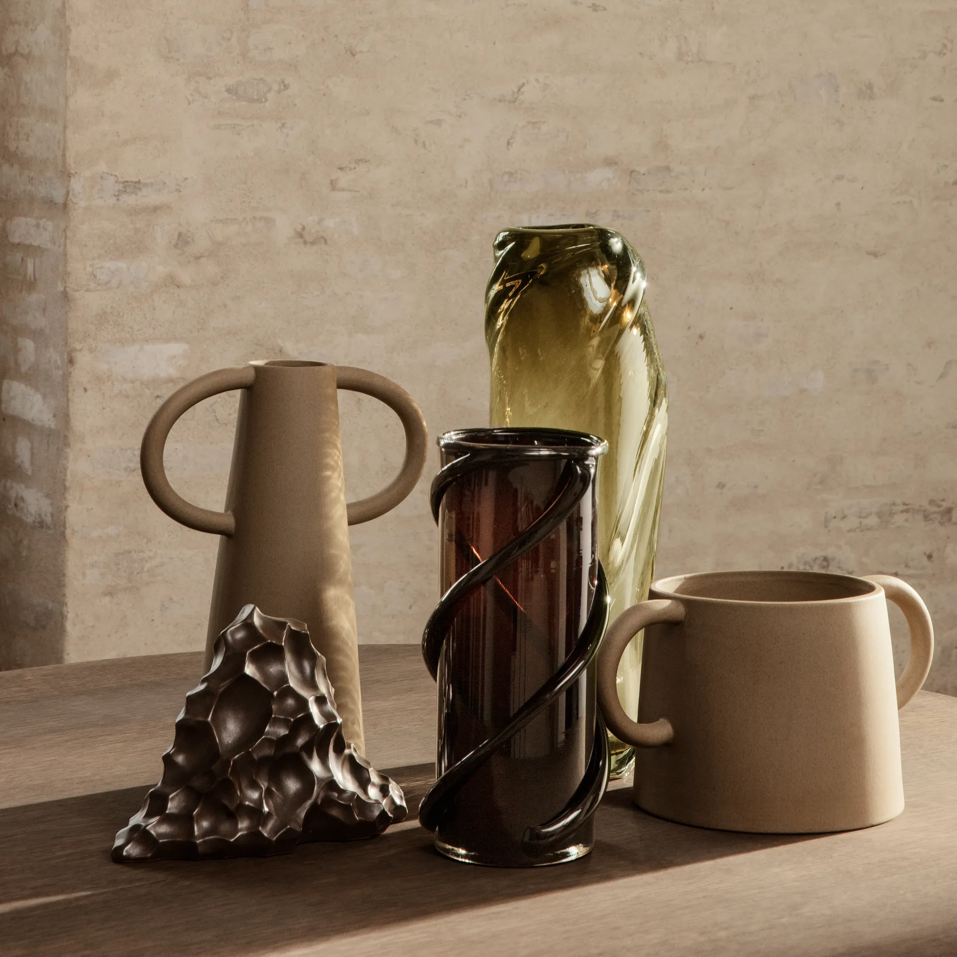 Water Swirl -maljakko, Moss green Ferm Living