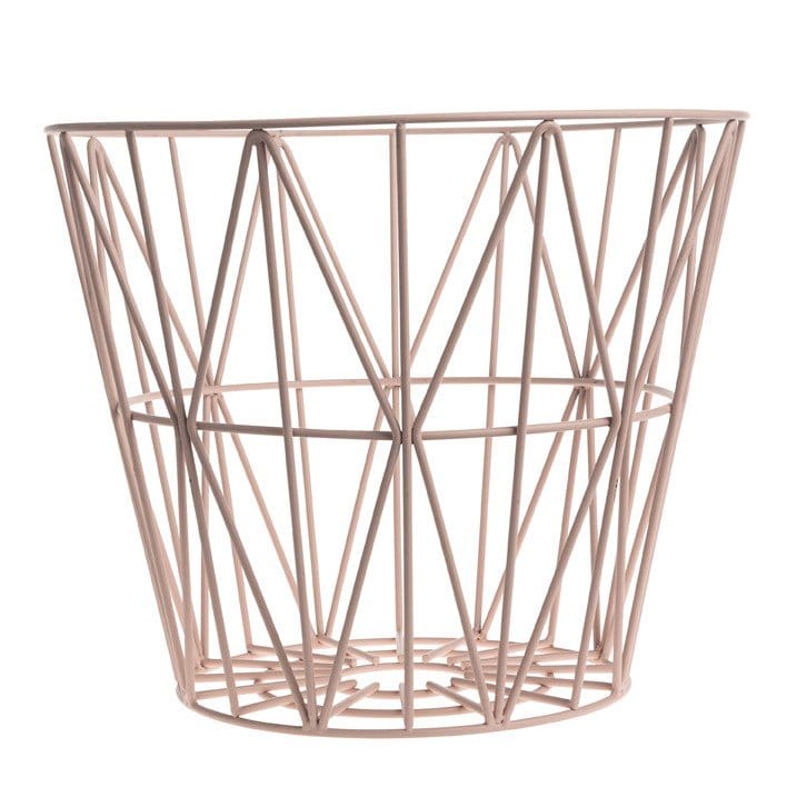Wire kori roosa, iso 60 x 45 cm Ferm Living