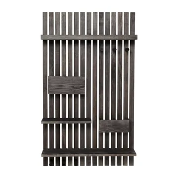 Wooden multi shelf hylly - Tummapetsattu saarni - Ferm Living