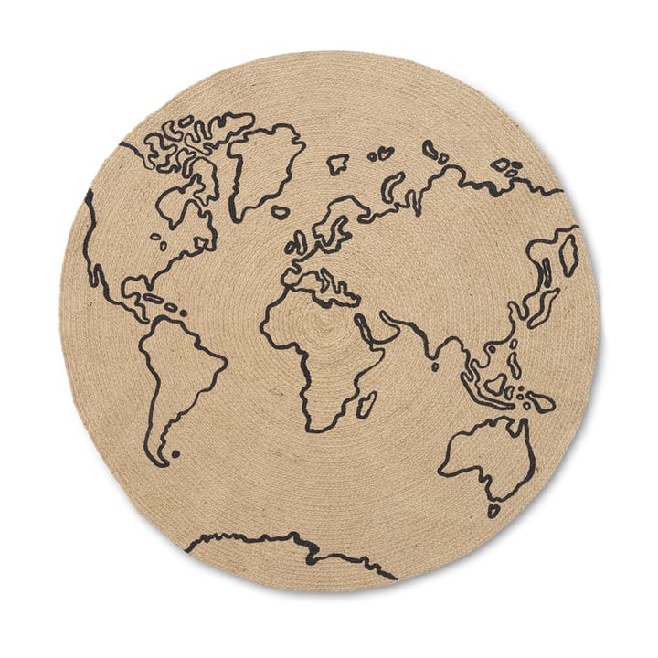 World juuttimatto small, Beige Ferm Living