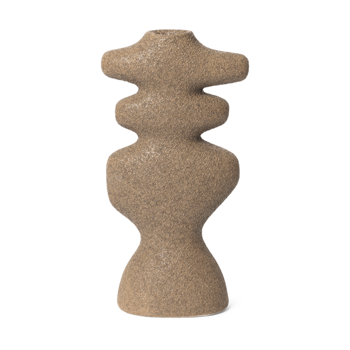 Yara kynttilänjalka large - Pimeä hiekka - Ferm LIVING