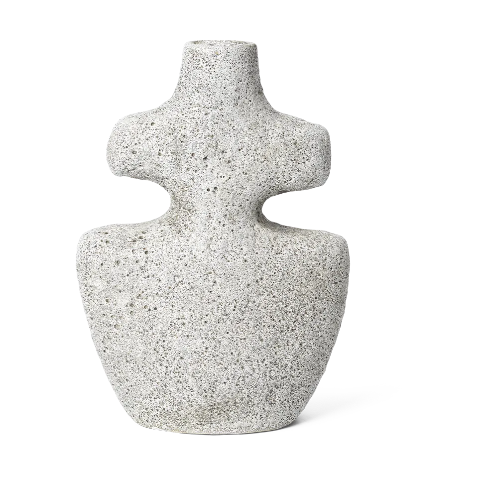 Yara kynttilänjalka medium, Harmaa pumisi Ferm Living