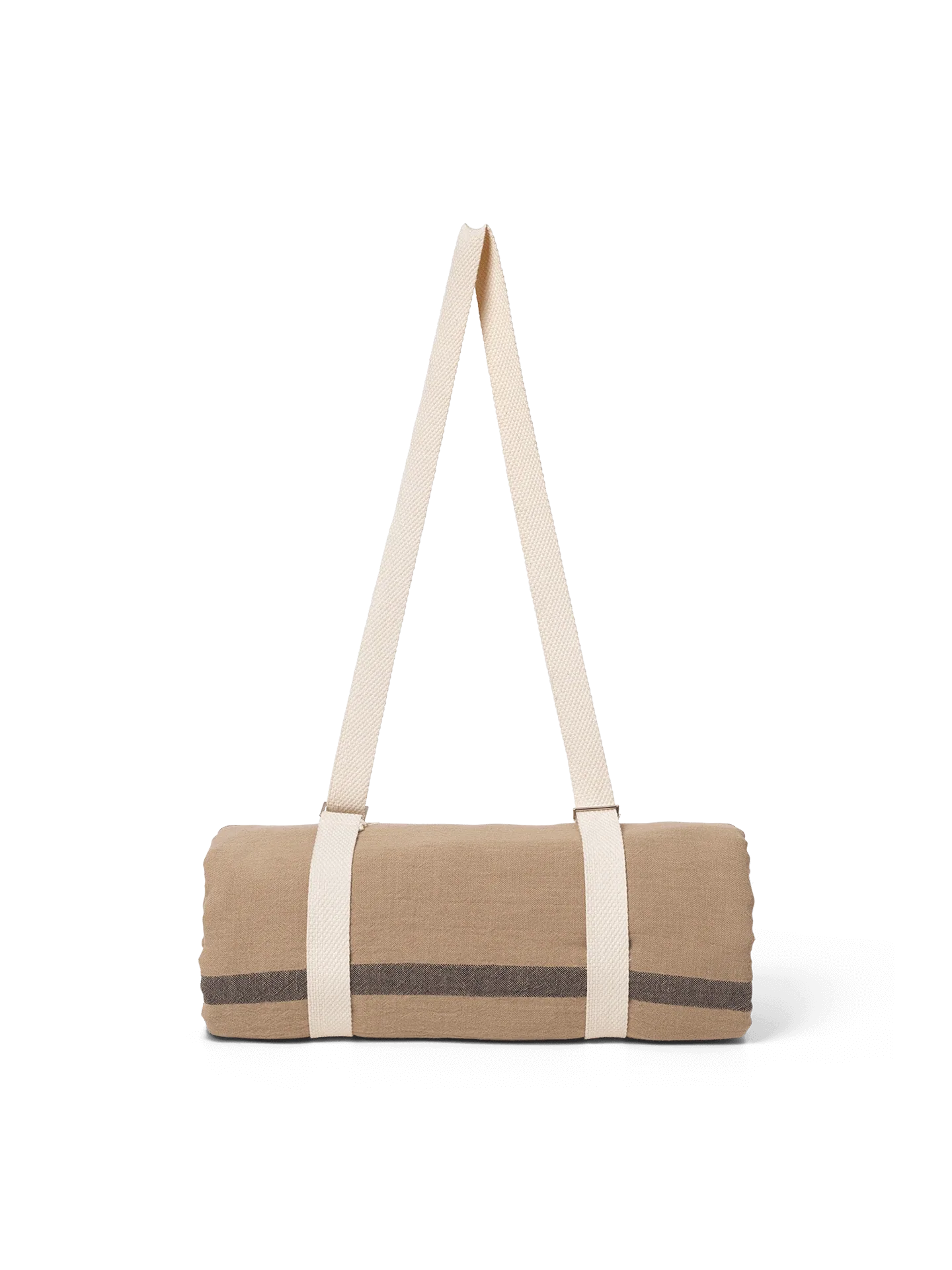 Yard Picknick viltti 180x180 cm, Hiekka-musta Ferm Living