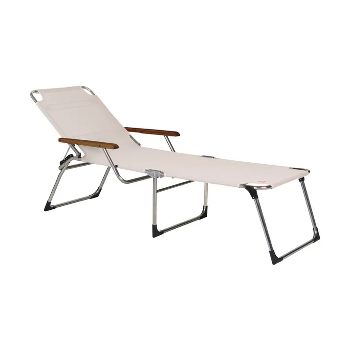 Amigo aurinkosänky korkea käsinojilla - Valkoinen beige - Fiam