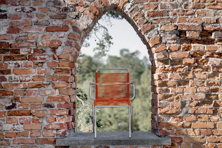 Mya käsinojatuoli alumiini, Orange Fiam