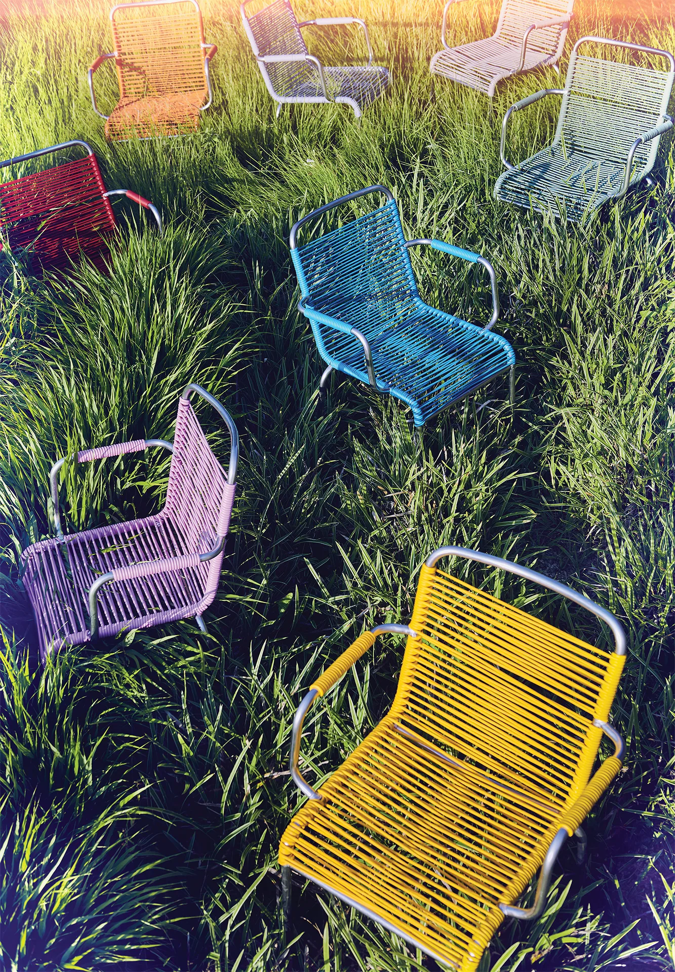 Mya käsinojatuoli alumiini, Yellow Fiam