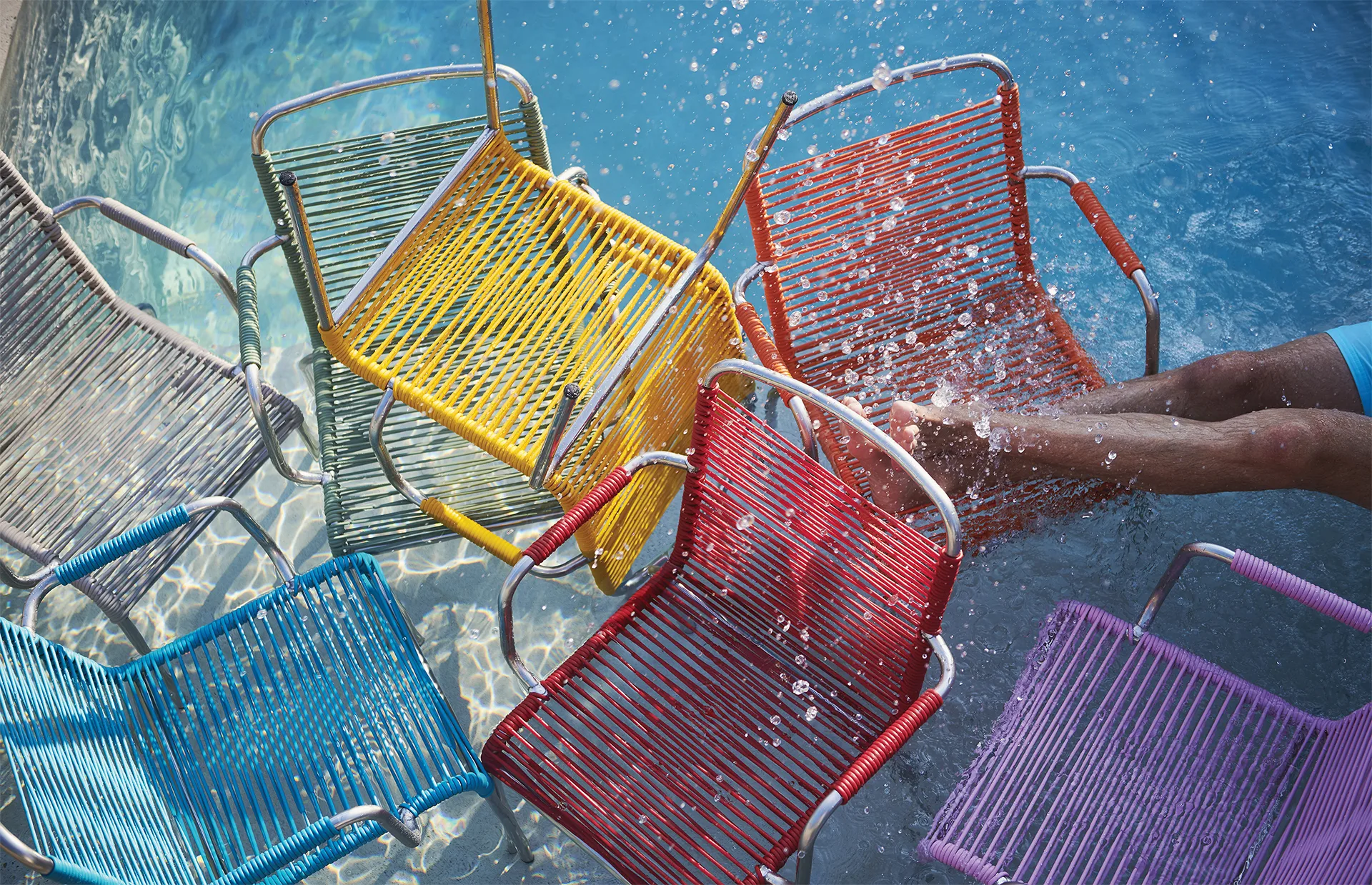 Mya käsinojatuoli alumiini, Yellow Fiam