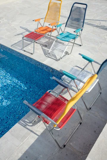Spaghetti aurinkotuoli jalkatuella - Multi-sininen - Fiam