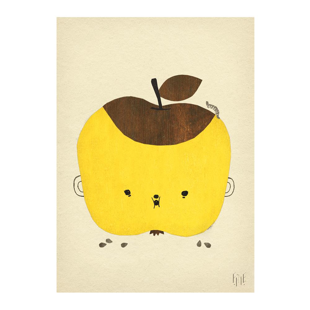 Fine Little Day Apple Papple juliste 50x70 cm | Skandinaavinen Sisustus | Julisteet | Keltainen