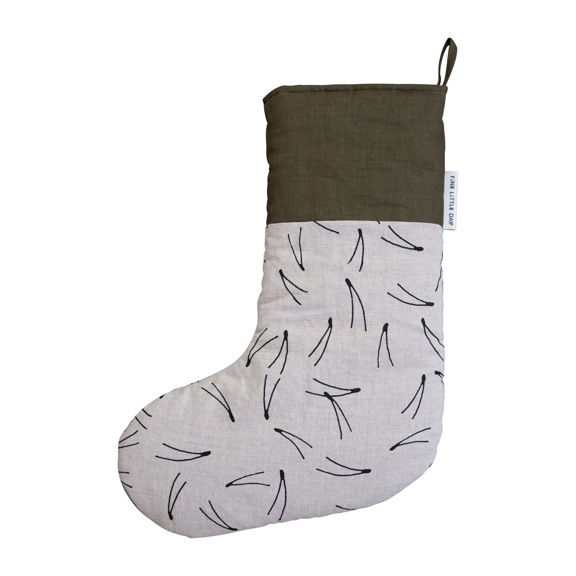 Barr joulusukka 40 cm, Musta-vihreä-luonto Fine Little Day