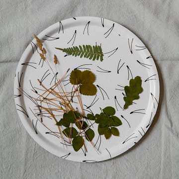 Barr tarjotin Ø 38 cm - Musta-valkoinen - Fine Little Day