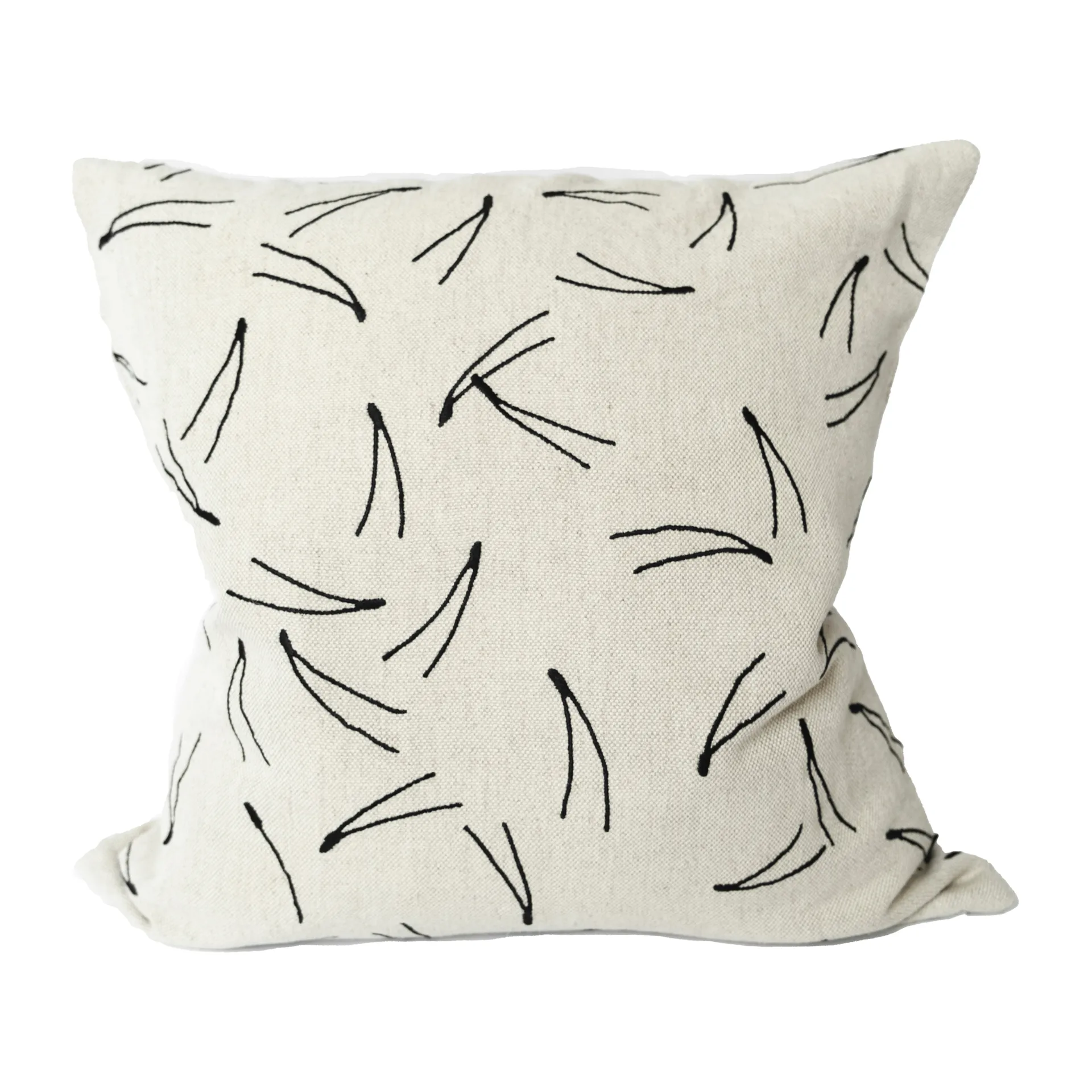 Barr tyynynpäällinen kirjailtu 48 x 48 cm, Luonnonvärinen-musta Fine Little Day