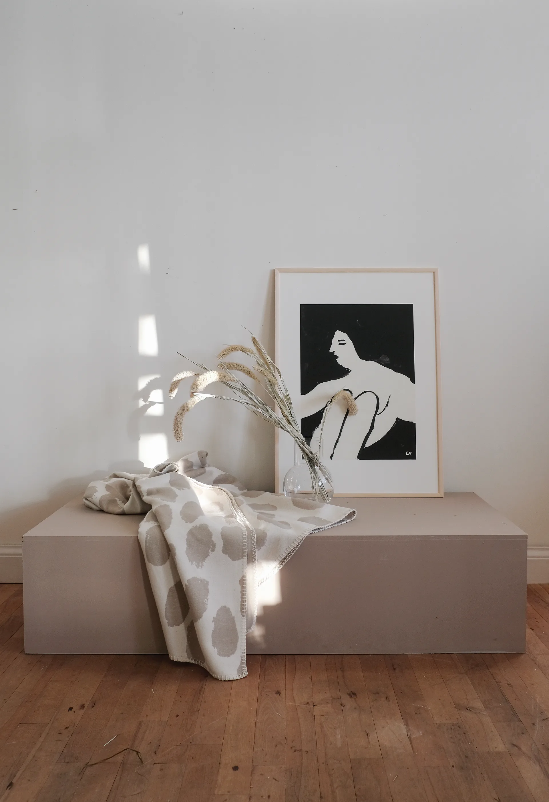 Dots huopa 140x180 cm, Beige Fine Little Day