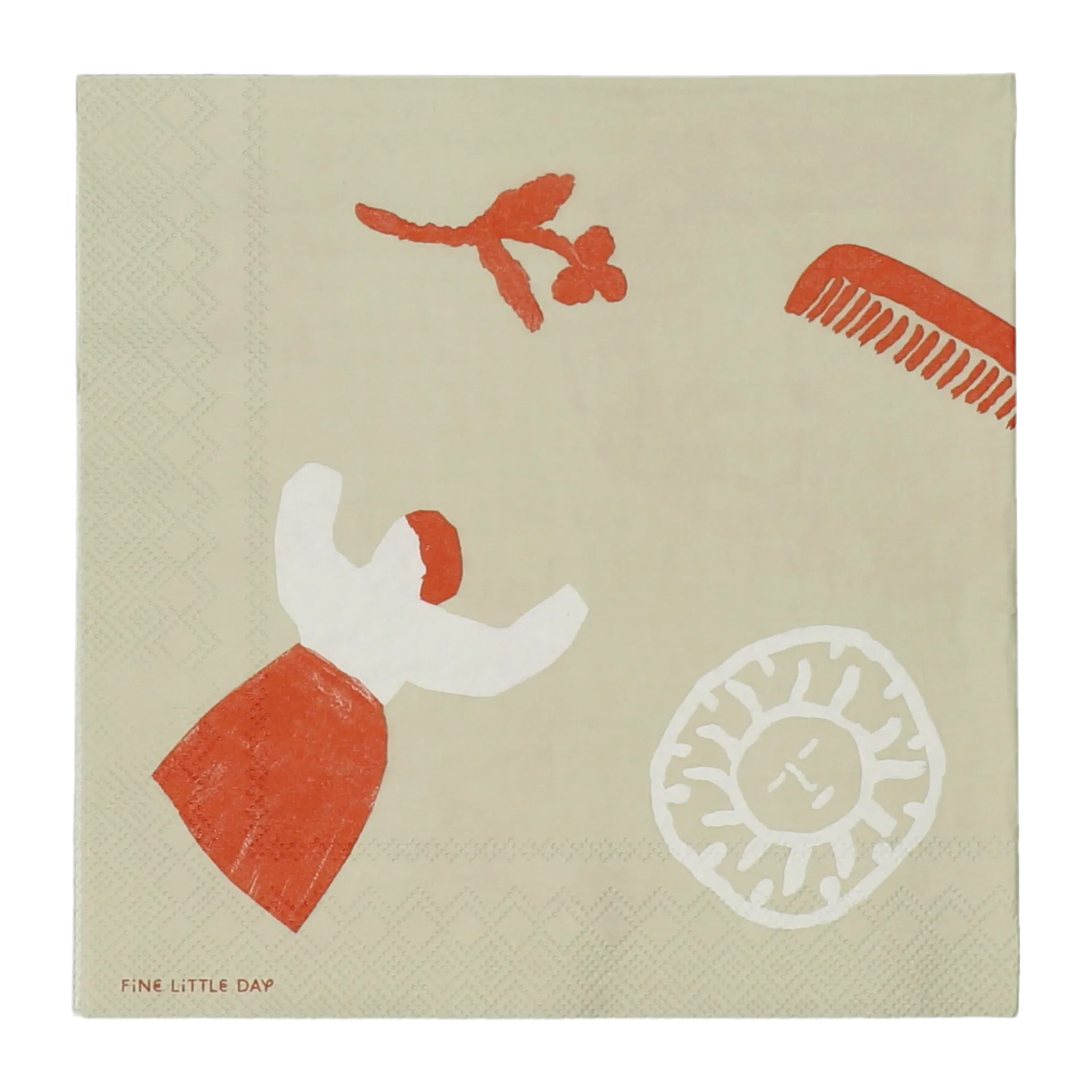 Figures lautasliina 20-pakkaus, Beige-red Fine Little Day