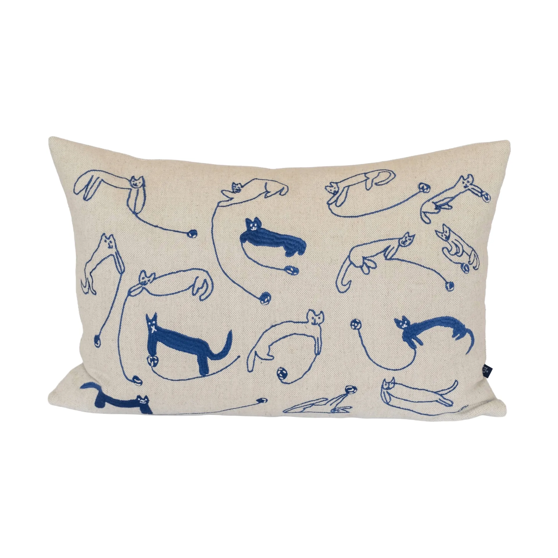 Garnkatter tyynynpäällinen, Luonnollinen-sininen, 35x58 cm Fine Little Day