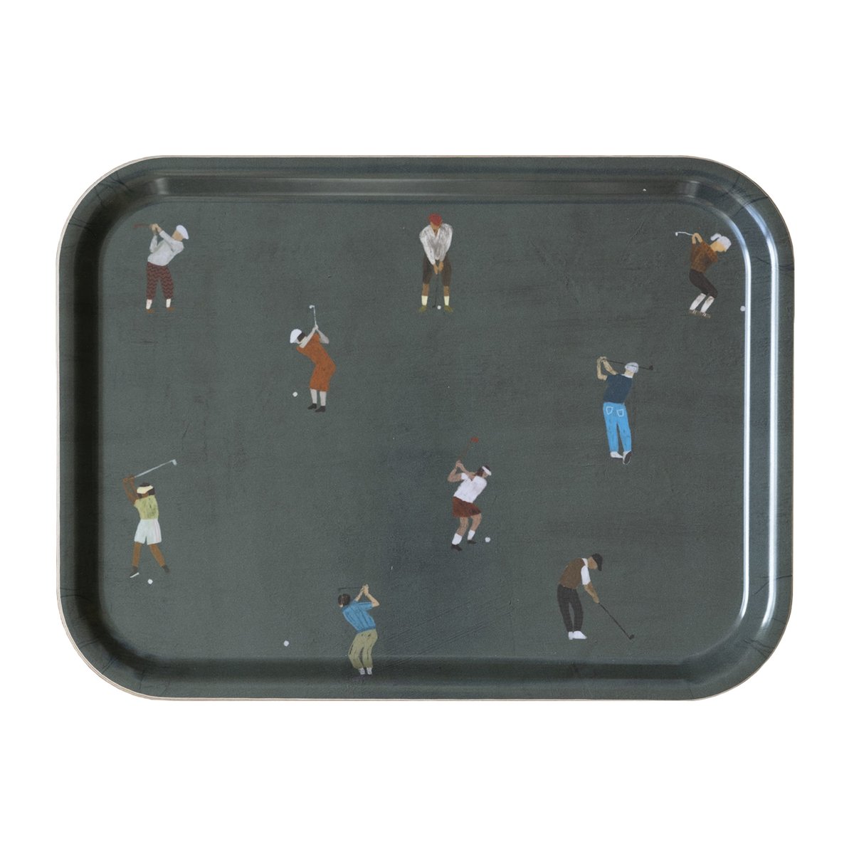 Fine Little Day Golfers tarjotin 20 x 27 cm | Skandinaavinen Sisustus | Tabletit | Vihreä