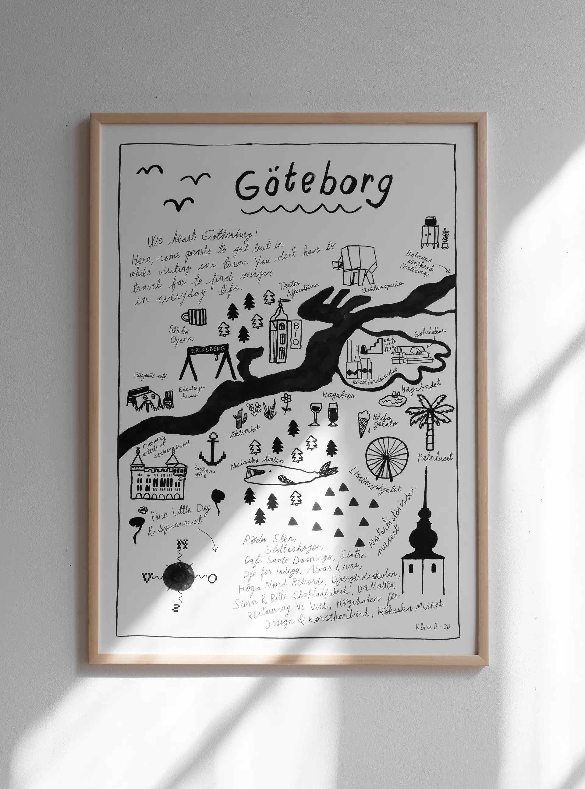 Göteborg juliste, 50x70 cm Fine Little Day