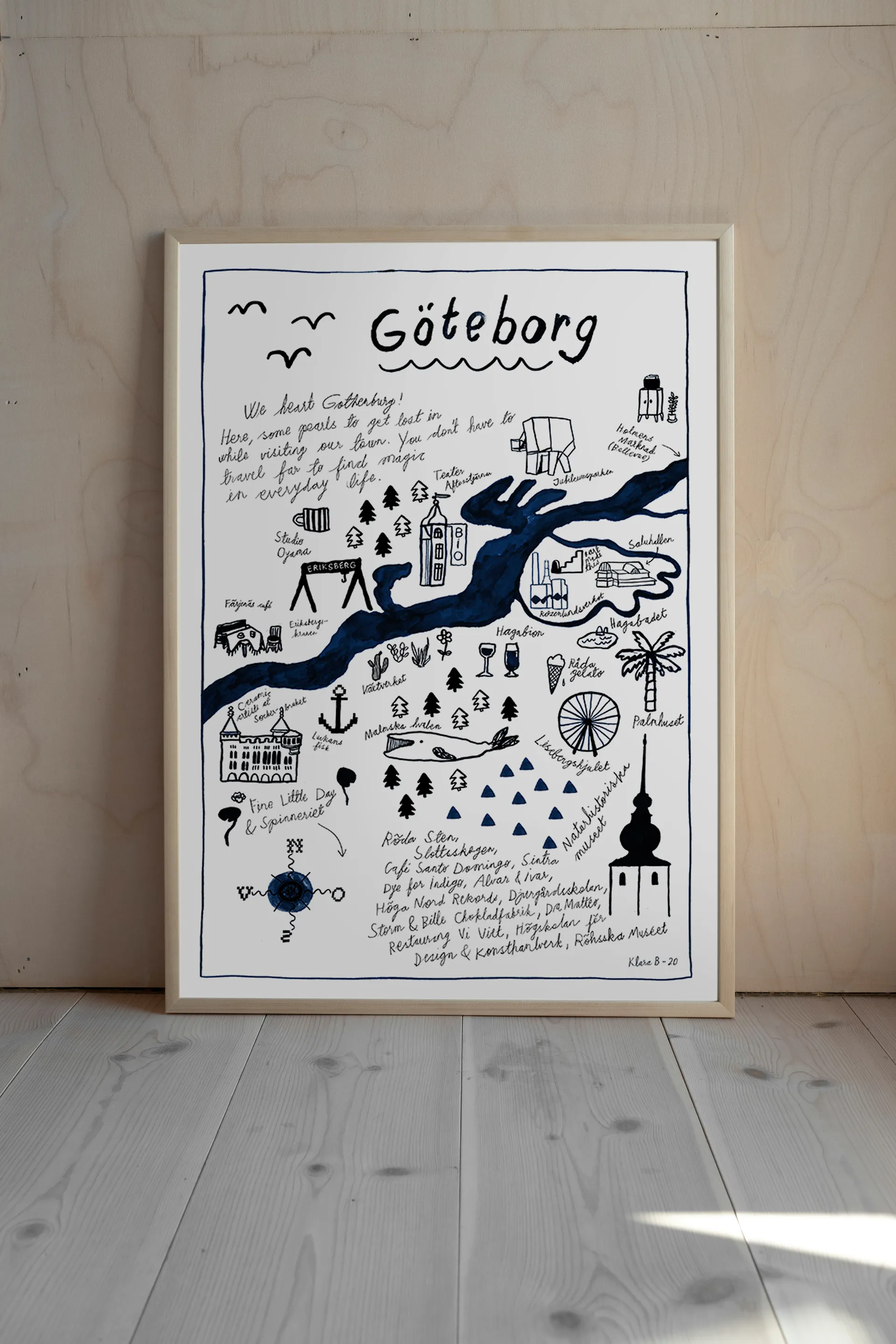 Göteborg juliste, 50x70 cm Fine Little Day