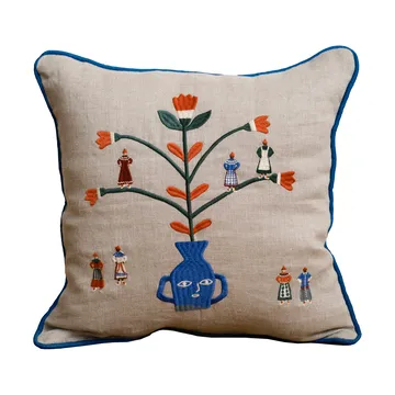 Högtid tyynynpäällinen 38 x 38 cm - Luonnonvärinen-sininen - Fine Little Day