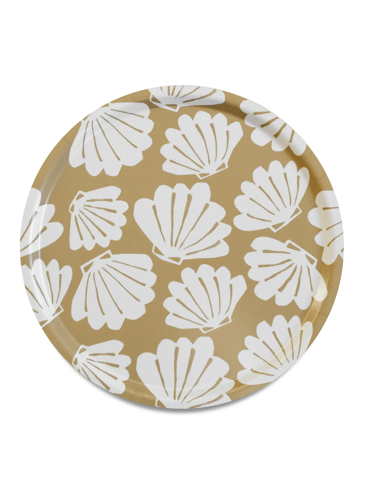 Kotilo tarjotin Ø38 cm koivupuuta, Hiekka Fine Little Day