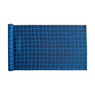 Rutig jacquard-kudottu kaitaliina 45x150 cm - Blue-black - Fine Little Day