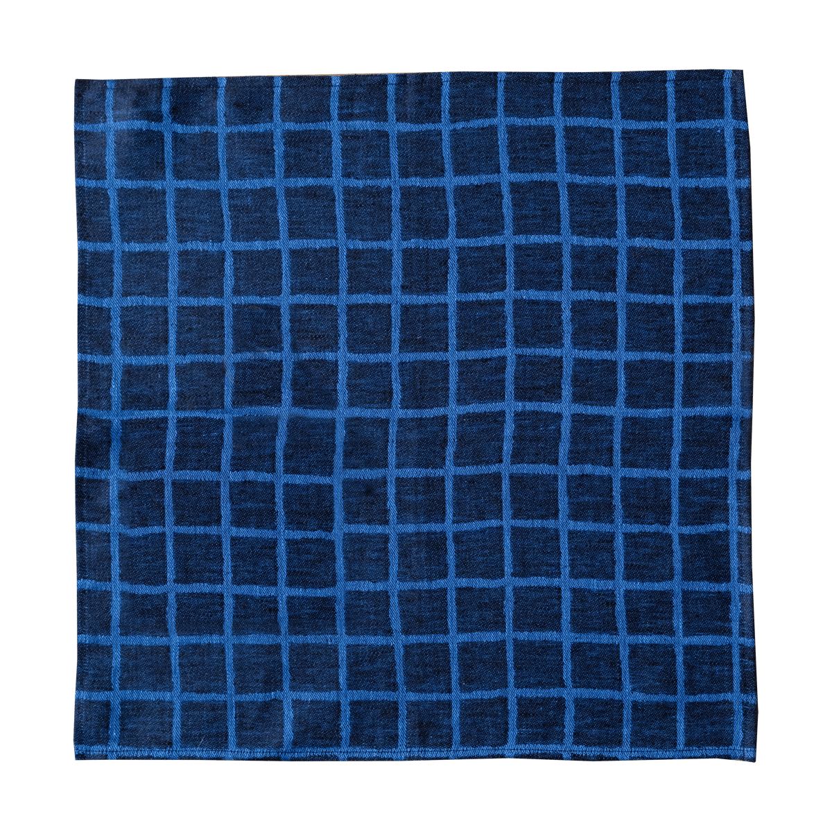 Fine Little Day Rutig jacquard-kudottu lautasliina 2-pakkaus Blue-black