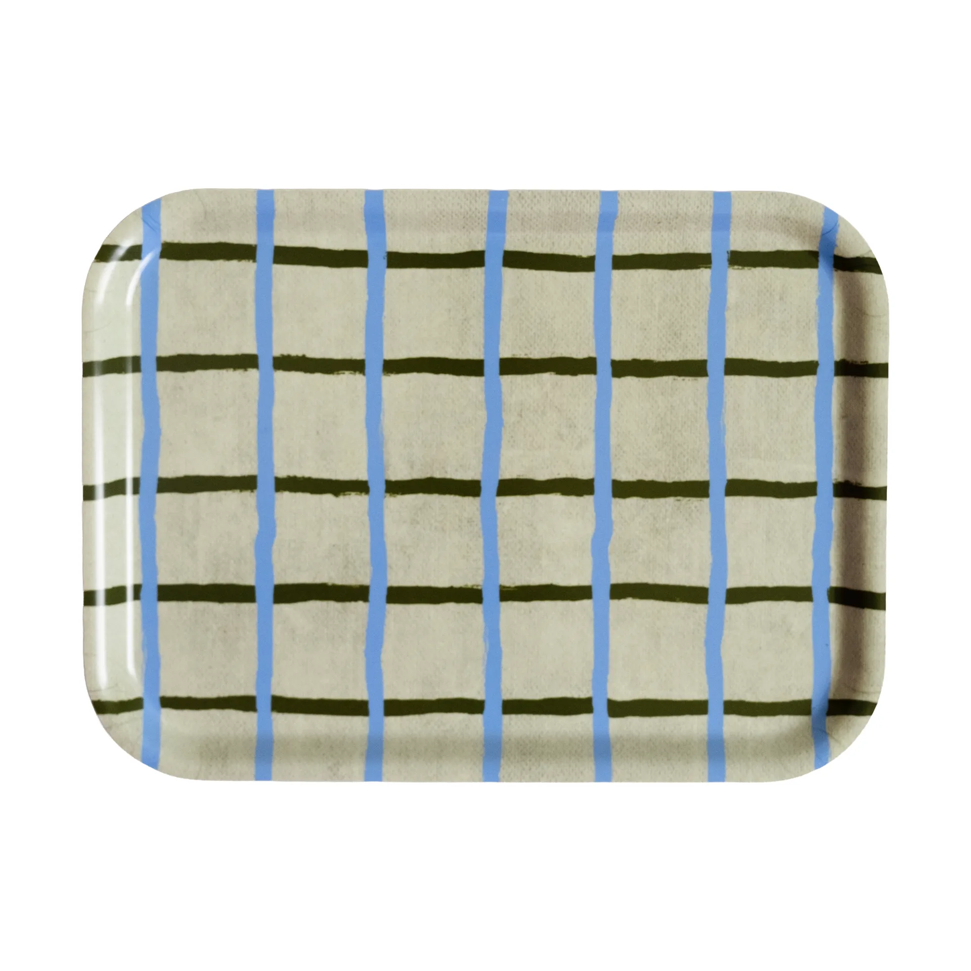 Ruudullinen tarjotin 20x27 cm, Pistaasi Fine Little Day