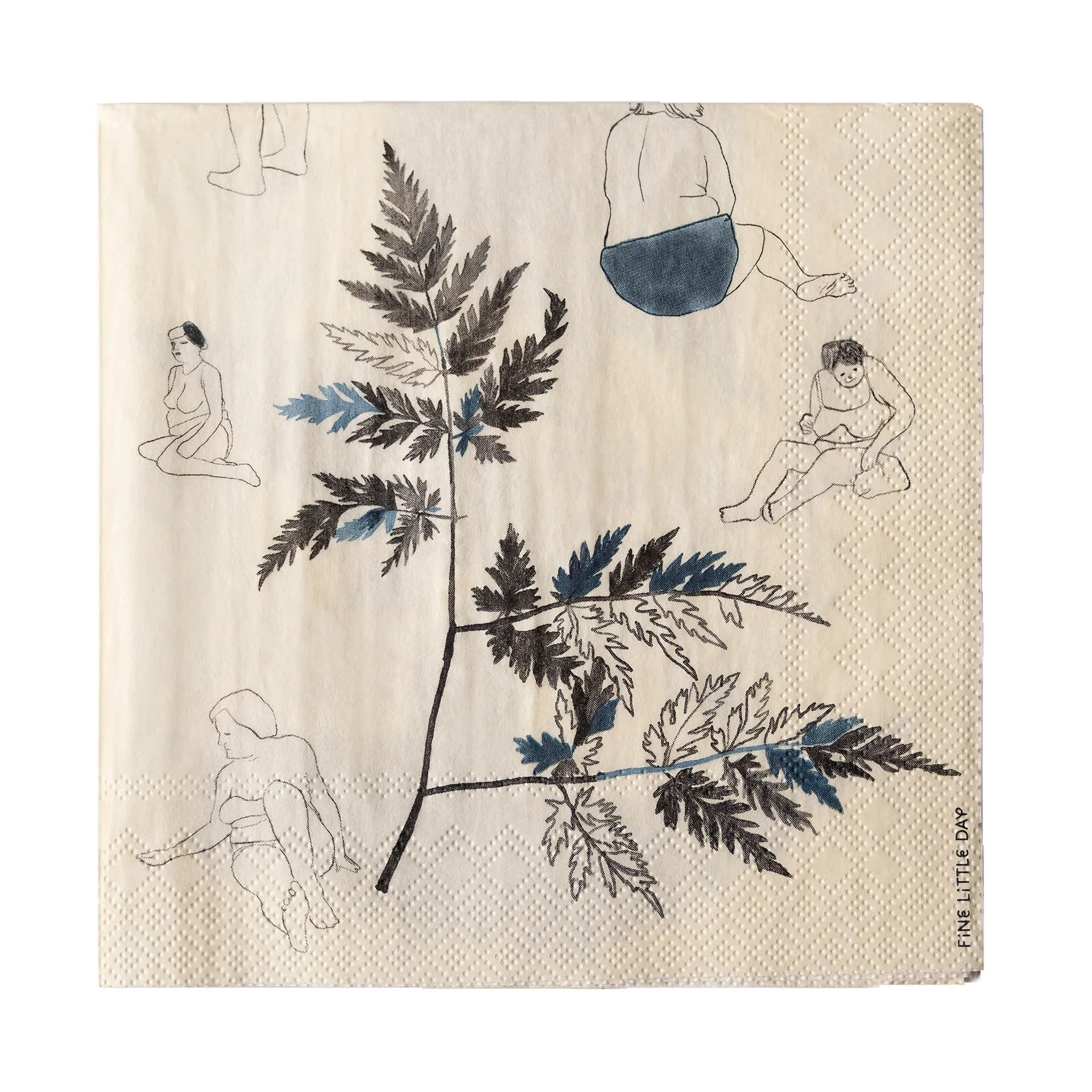 Saltholmen servetti 25-pack, Keltainen-Harmaa Fine Little Day