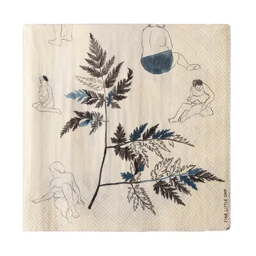 Saltholmen servetti 25-pack - Keltainen-Harmaa - Fine Little Day