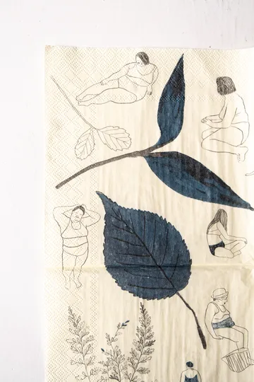 Saltholmen servetti 25-pack - Keltainen-Harmaa - Fine Little Day