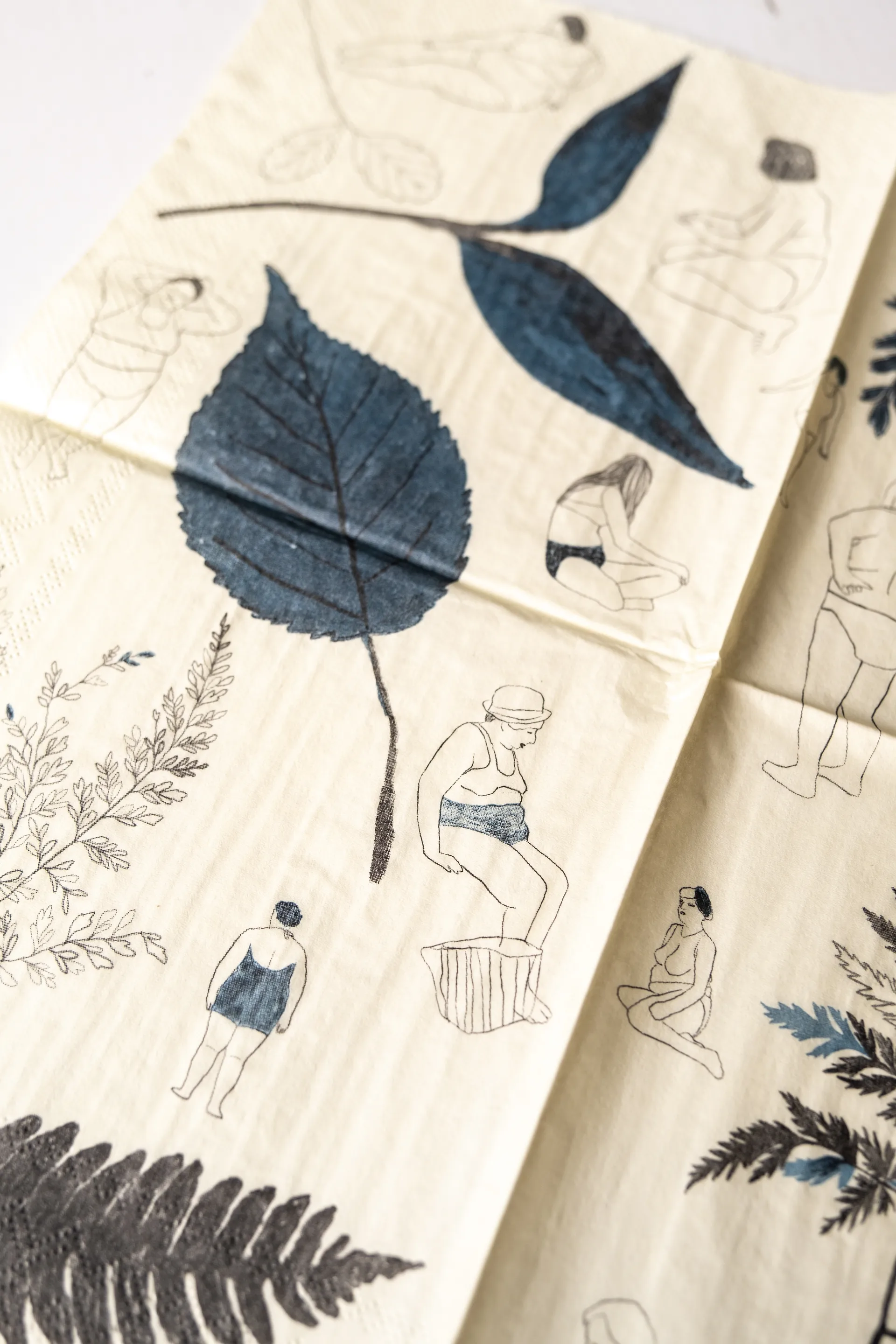 Saltholmen servetti 25-pack, Keltainen-Harmaa Fine Little Day