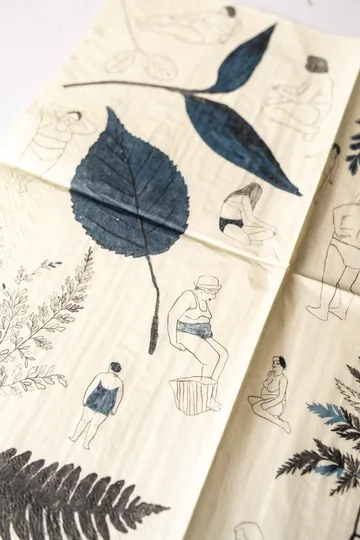 Saltholmen servetti 25-pack - Keltainen-Harmaa - Fine Little Day