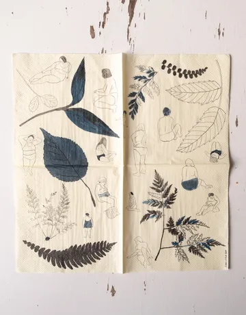 Saltholmen servetti 25-pack - Keltainen-Harmaa - Fine Little Day