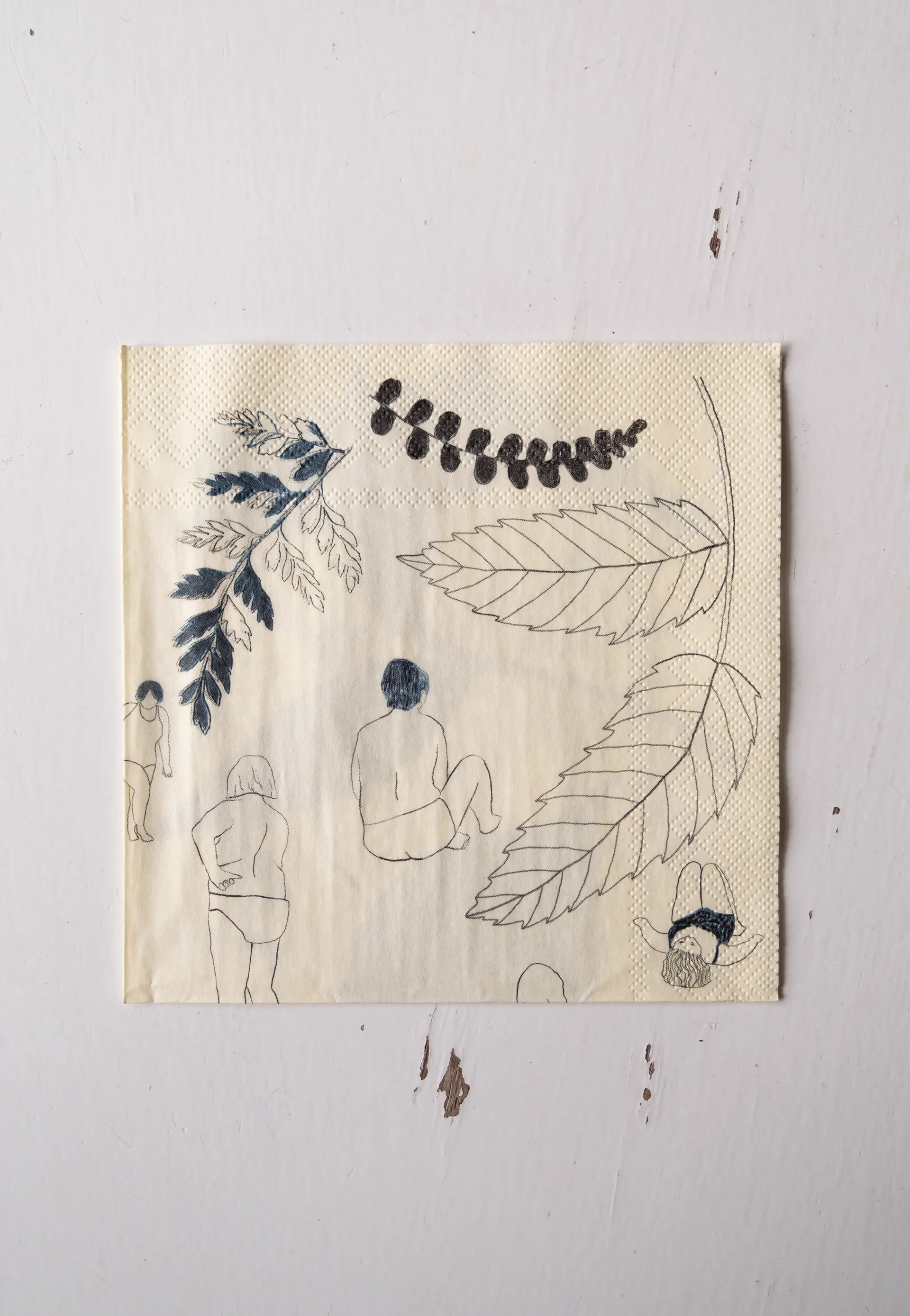 Saltholmen servetti 25-pack, Keltainen-Harmaa Fine Little Day