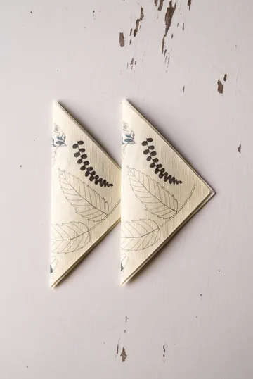 Saltholmen servetti 25-pack - Keltainen-Harmaa - Fine Little Day