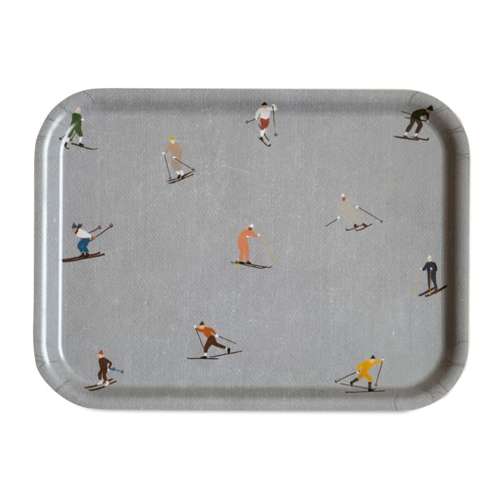 Skiers tarjotin 20x27 cm - Harmaa - Fine Little Day