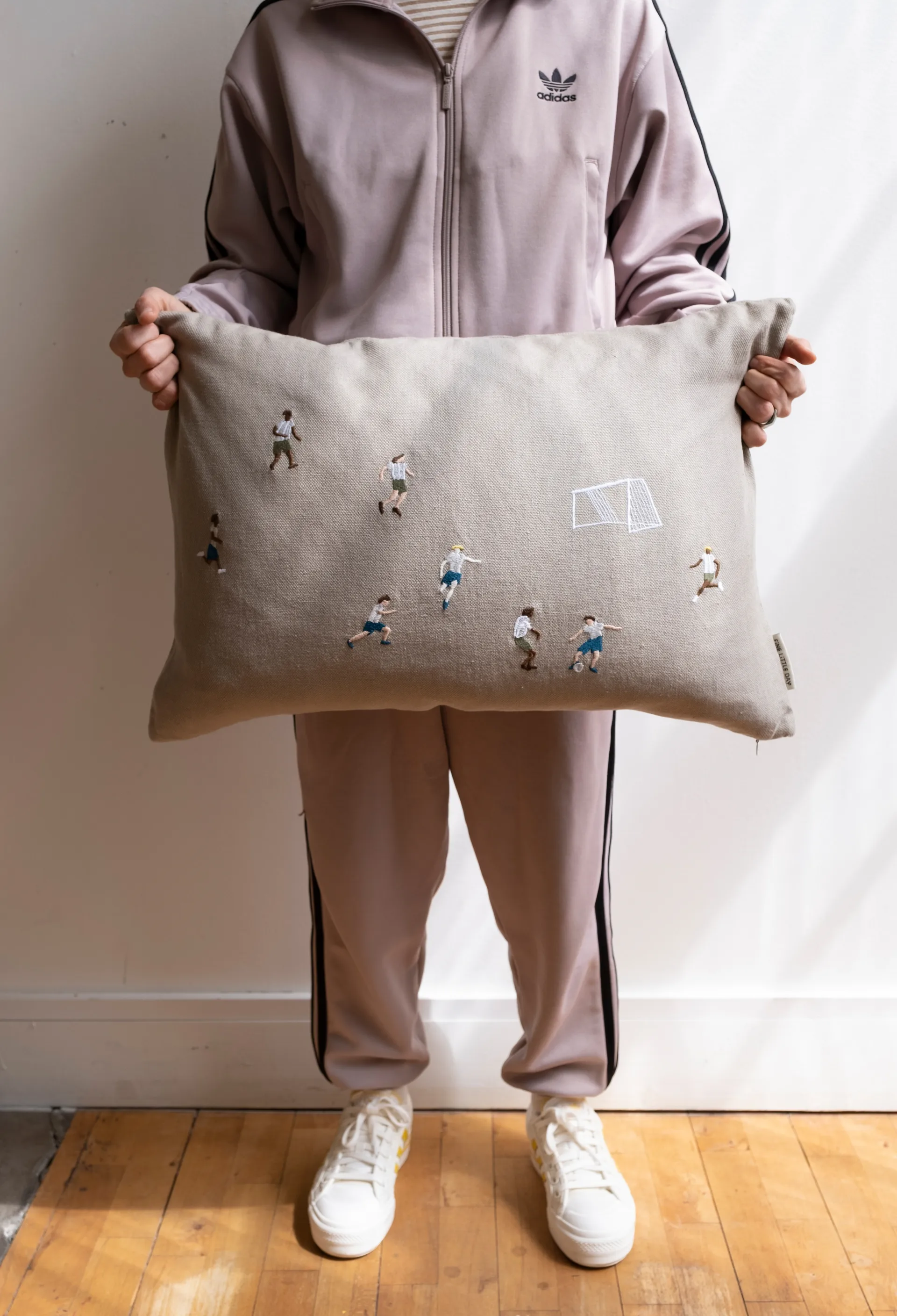 Soccer jalkapallo tyynyliina 58x38 cm, Mix-luonto Fine Little Day