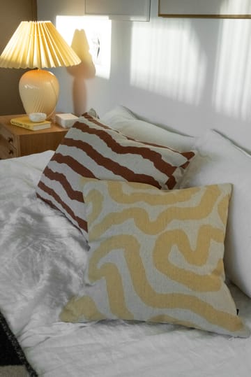 Spår tyynynpäällinen 48 x 48 cm - Keltainen - Fine Little Day