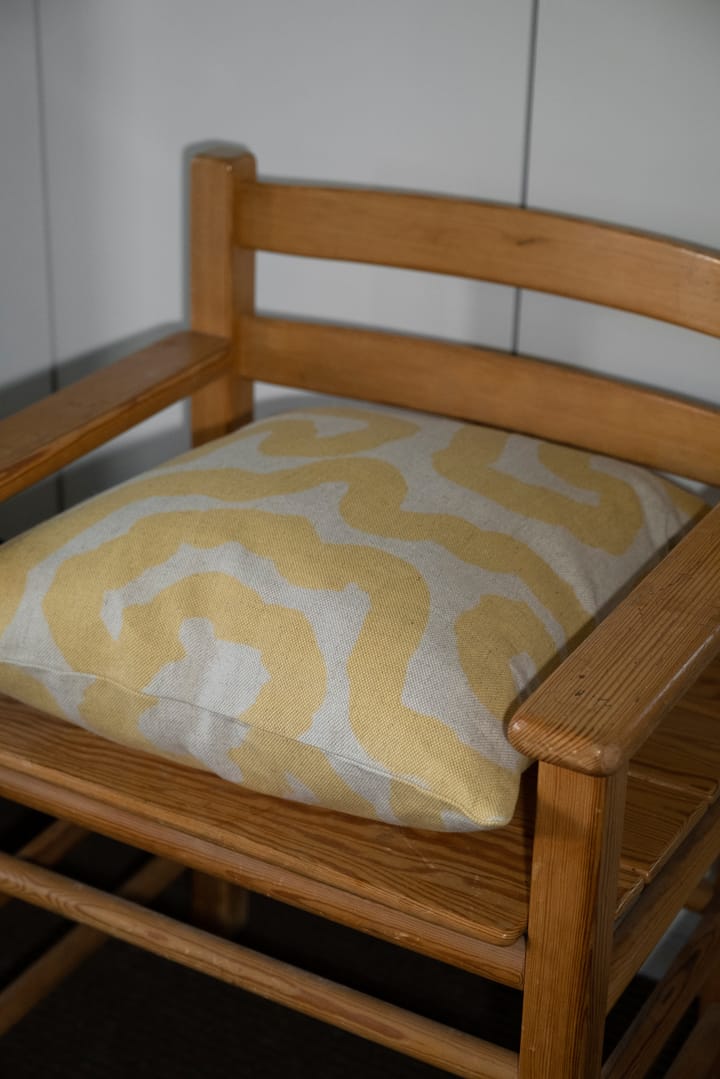 Spår tyynynpäällinen 48 x 48 cm - Keltainen - Fine Little Day