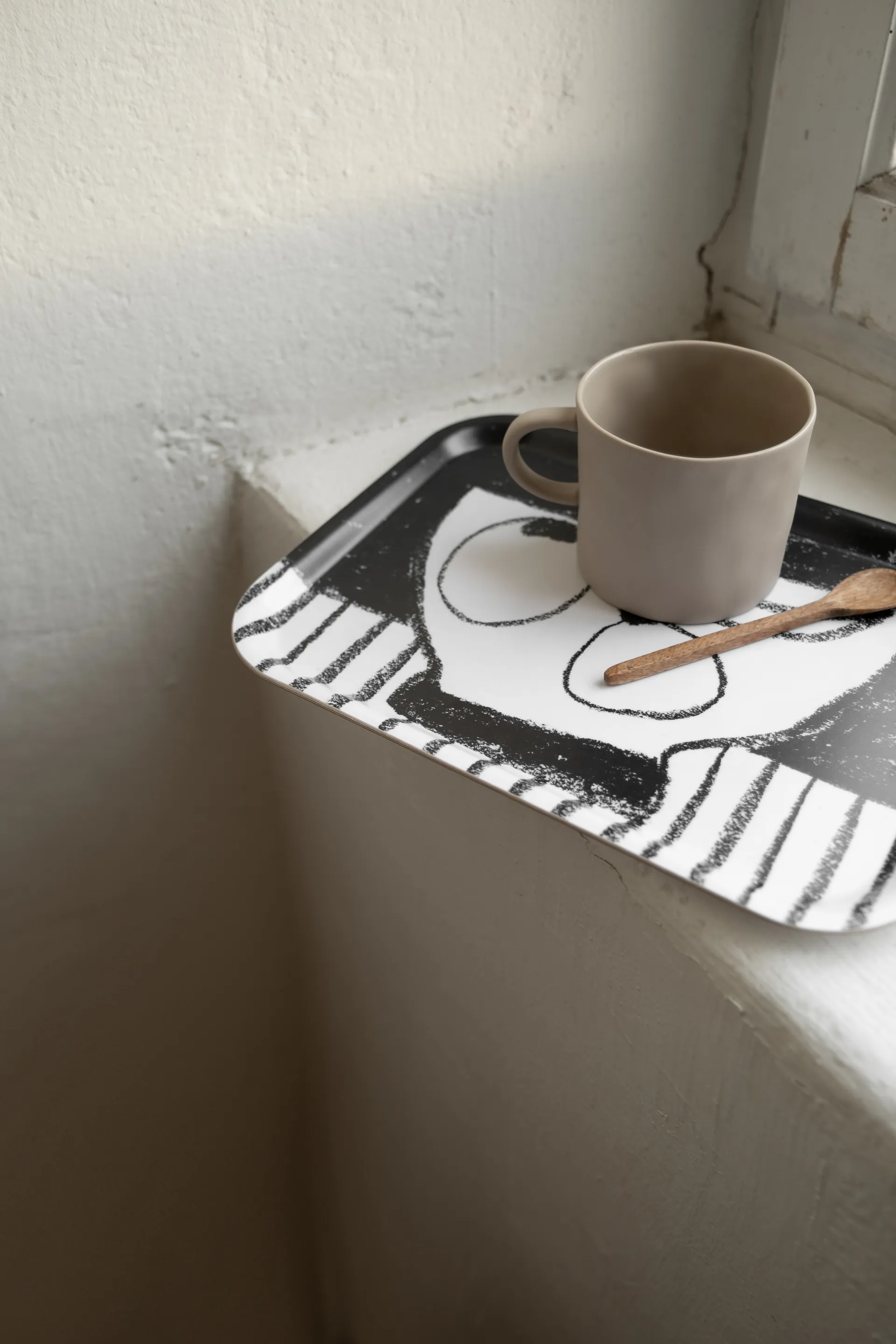 Stilleben tarjotin 20x27 cm, Musta-Valkoinen Fine Little Day