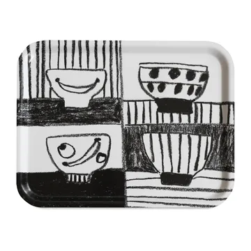 Stilleben tarjotin 33x43 cm - Musta-Valkoinen - Fine Little Day