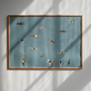 Swimmers juliste - Blue, 50x70 cm - Fine Little Day