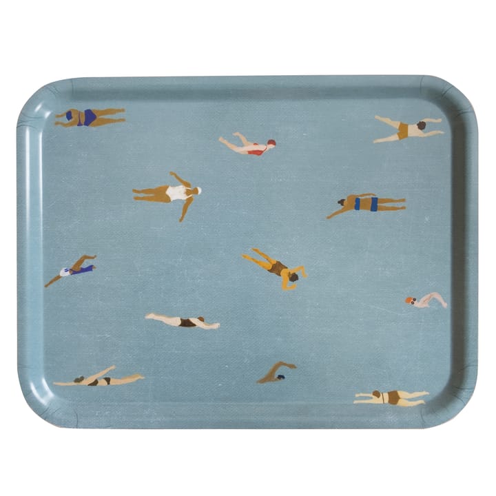 Swimmers tarjotin 33x43 cm - Sininen - Fine Little Day