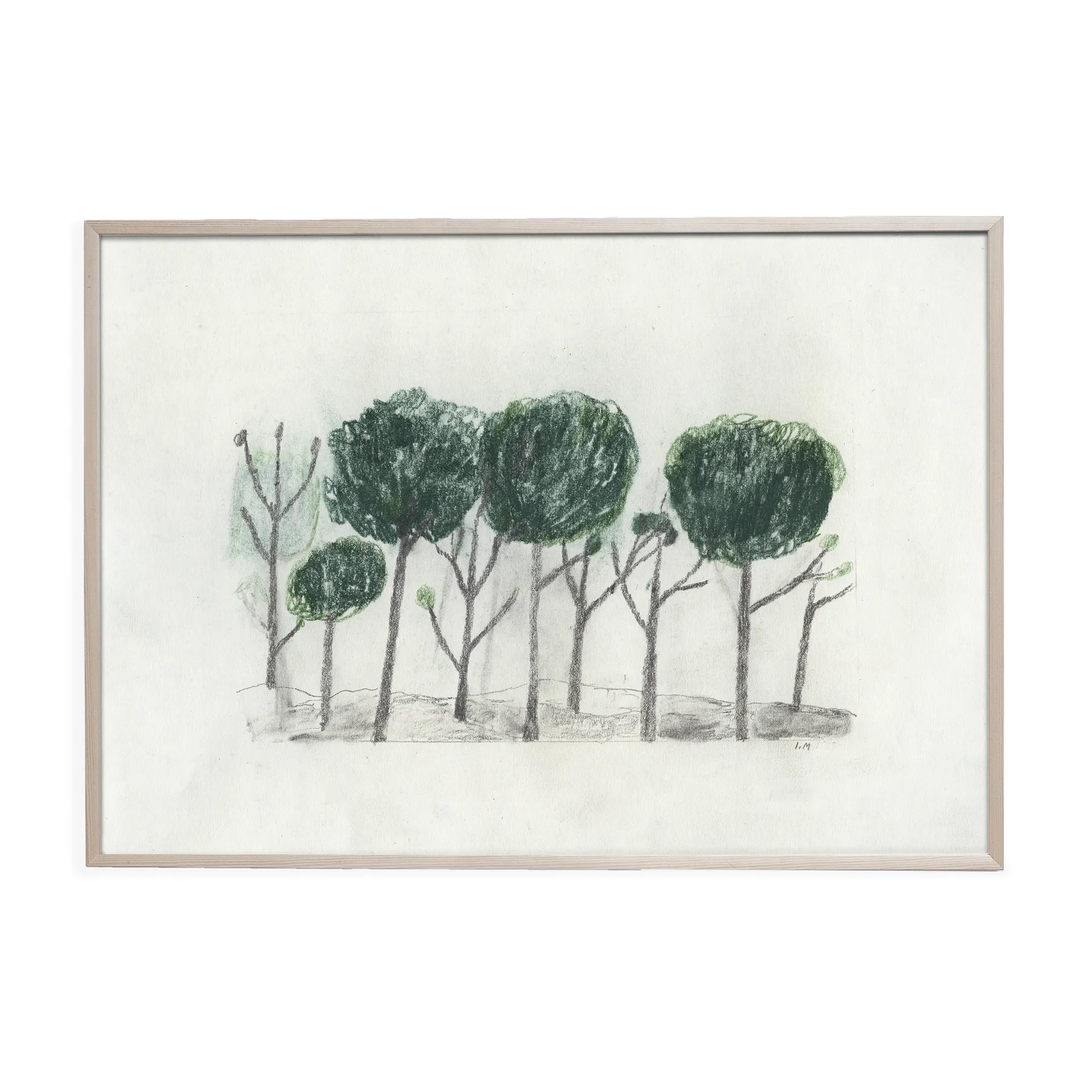 Trees juliste 50x70 cm, Musta- off white Fine Little Day