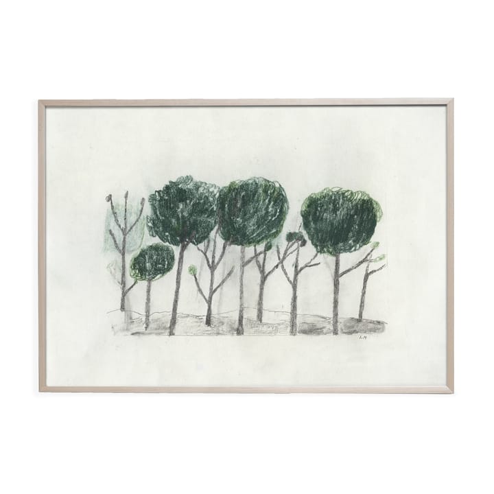 Trees juliste 50x70 cm - Musta- off white - Fine Little Day
