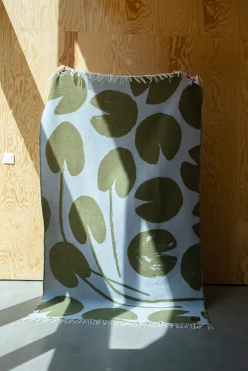 Water lilies viltti 130x220 cm - Sinivihreä - Fine Little Day