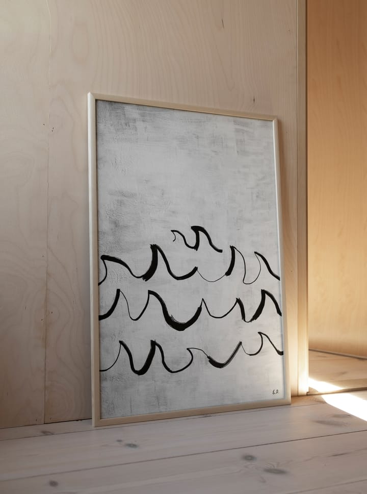 Wave juliste 50x70 cm - Musta-valkoinen - Fine Little Day