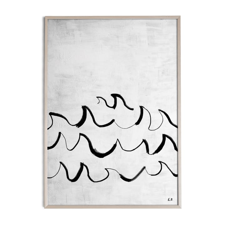 Wave juliste 50x70 cm - Musta-valkoinen - Fine Little Day