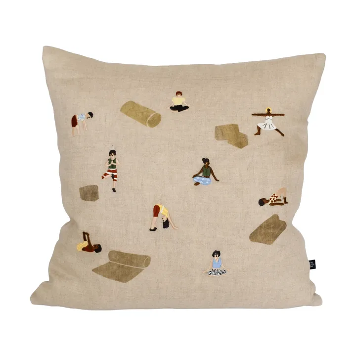 Yoga tyynynpäällinen - Luonnollinen, 45x45 cm - Fine Little Day
